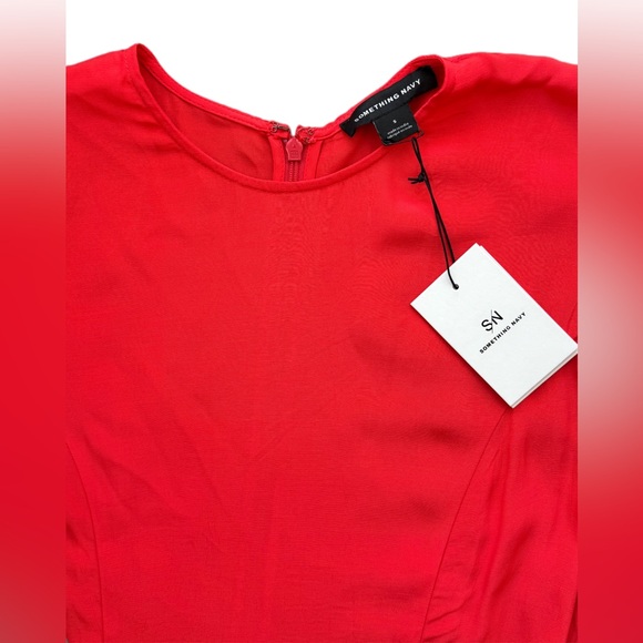 Something navy Simple red poppy dress size small NWT - Picture 4 of 4